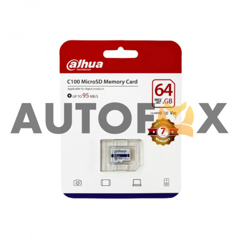 Dahua microSD 64GB DHI-C100 95Mb/s 30class UHS-I U1 Карта памяти 