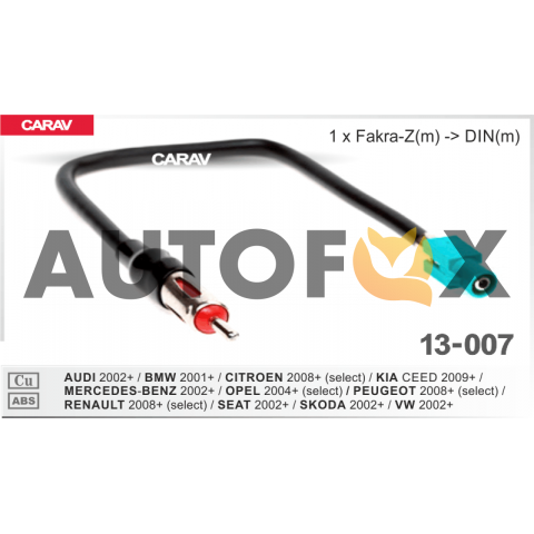 Carav 13-007: AUDI - MERCEDES-BENZ - SEAT - SKODA - VW 2002+ (all models) / BMW 2001+ (all models) /