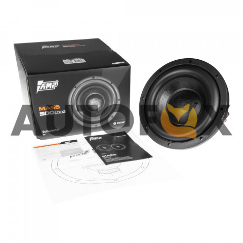 AMP MASS 500 10D2 (2+2 Ом\RMS-500) Сабвуферный динамик 12"