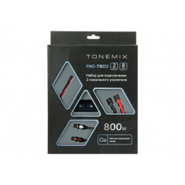 Tonemix PAC-T8CU (МЕДЬ!) набор проводов для подключения 2х канального усилителя 8GA