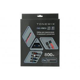 Tonemix PAC-F8CU (МЕДЬ!) набор проводов для подключения 4х канального усилителя 8GA