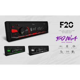 FIVE F20W (1din/белая/Bluetooth/USB/AUX/SD/FM/4*50).