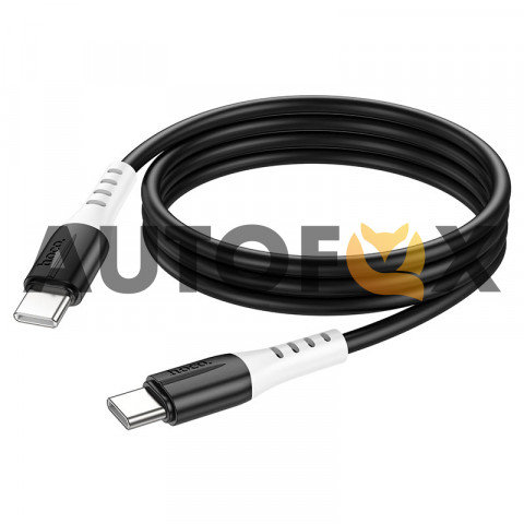 Кабель Hoco X82 silicon data cable 60W Type-C на Type-C черный