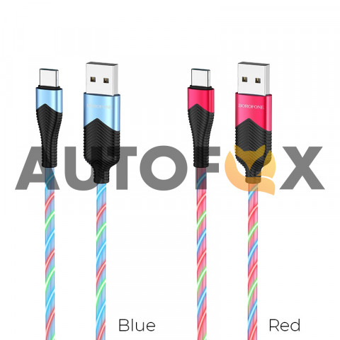 Borofone BU19 Кабель Streamer charging data cable Type-C красный